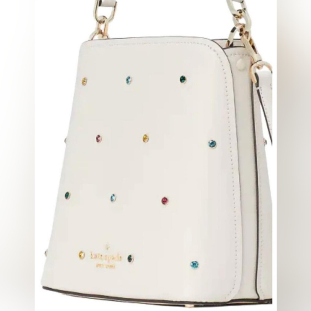 KATE SPADE DARCY STUDDED SMALL BUCKET / CROSSBODY
